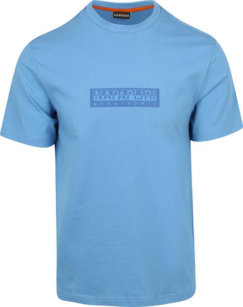 T-shirt Napapijri z logo w kolorze niebieskim Product