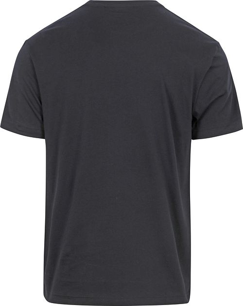 Czarny T-Shirt Gant Shield Logo Product / Achterkant
