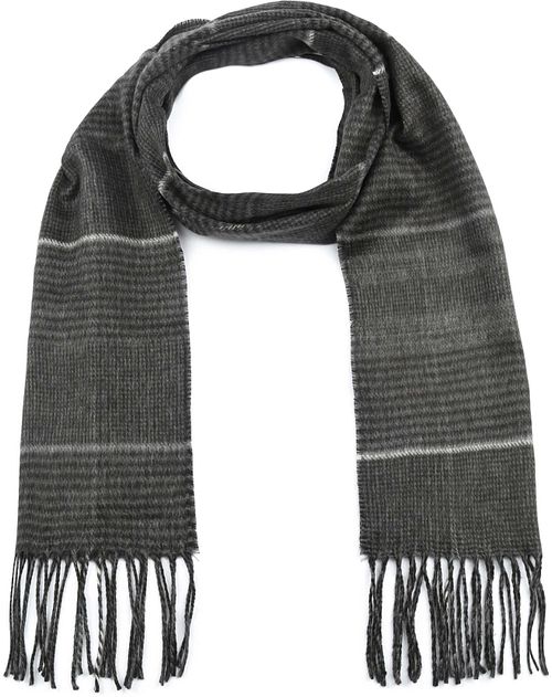 Suitable Bufanda de hombre de acrílico a cuadros negra 21-09 Product