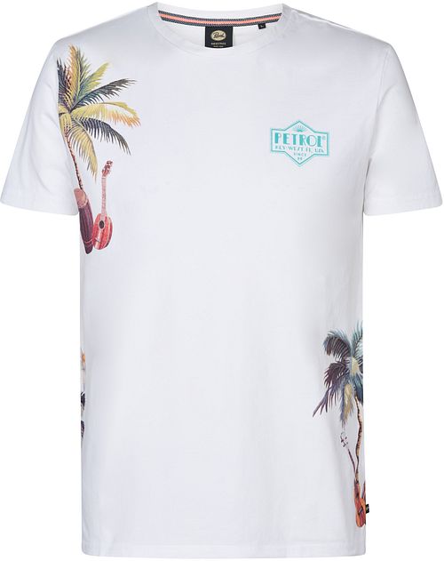 T-Shirt Petrol Islandcrest Print Blanc Product