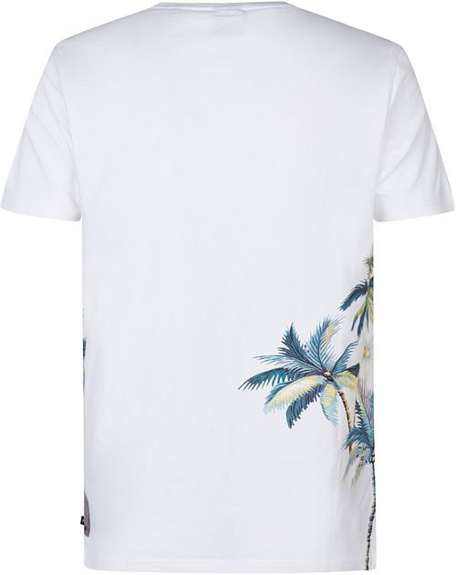 T-Shirt Petrol Islandcrest Print Blanc Product / Achterkant