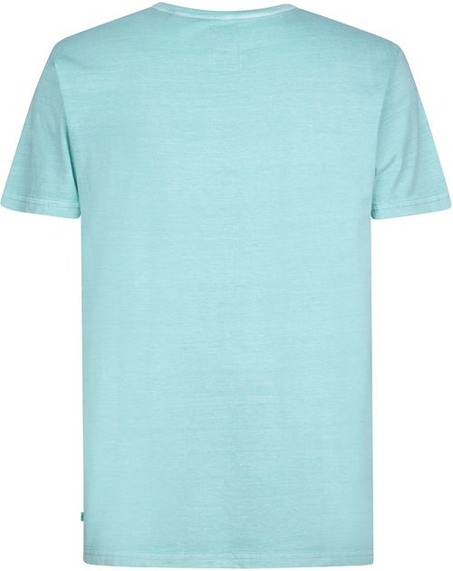 T-shirt Petrol z kieszenią w kolorze błękitnym melanż Product / Achterkant