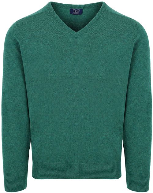 William Lockie V-Ausschnitt Pullover Lammwolle Cossack