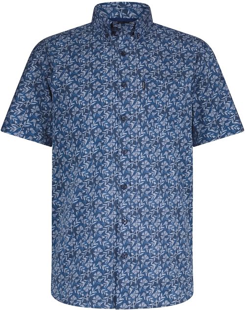 State Of Art Short Sleeve Shirt Leafs Navy Product