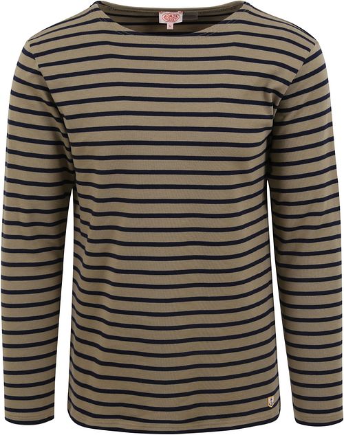 Armor-Lux Houat genser Stripe Mørkegrønn Product