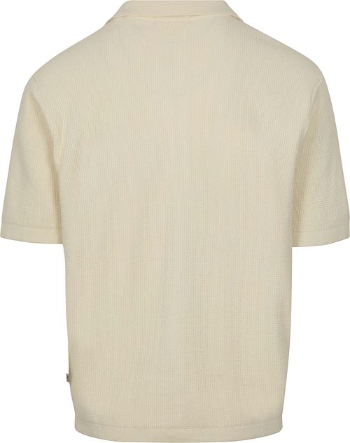 Dzianinowy top KnowledgeCotton Apparel w kolorze Off White Product / Achterkant
