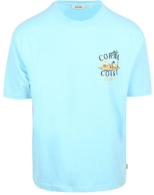 Shiwi T-Shirt Finn Coral Coast Backprint Hellblau Product