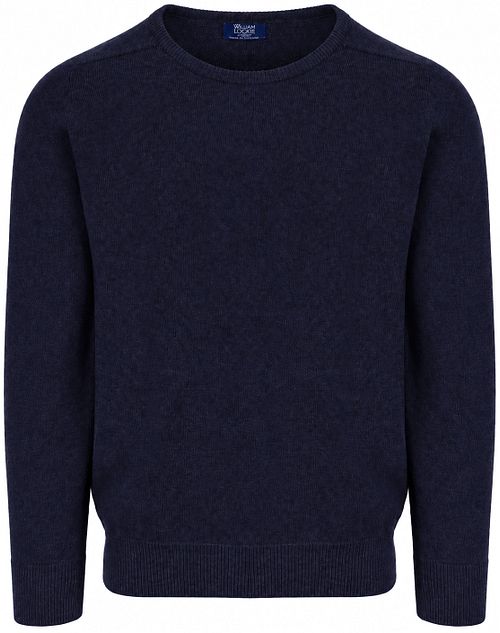 William Lockie Pullover Lammwolle Oxford Blue
