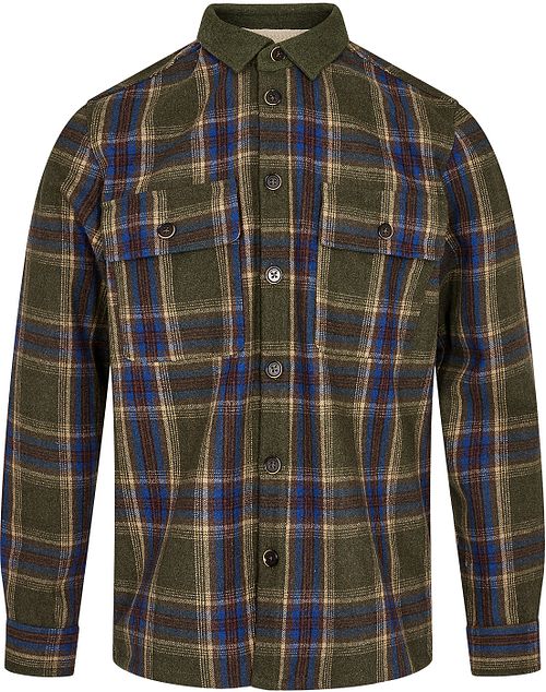 Anerkjendt Overshirt Lion Wool Mix Dunkelgrün Product