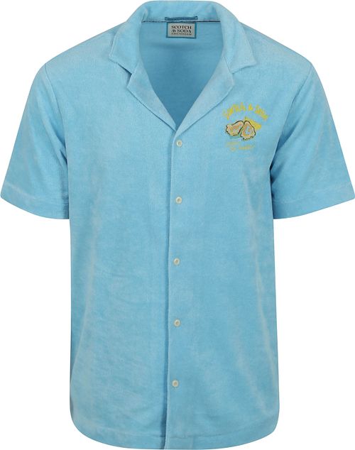 Scotch and Soda Overhemd Badstof Lichtblauw Product