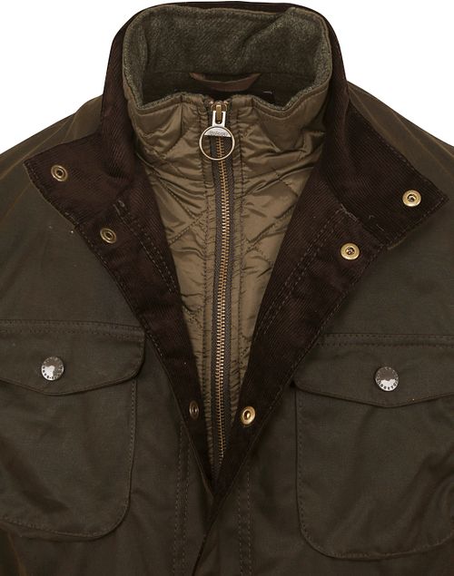 Barbour Wachsjacke Ogston Olive Product / Detail