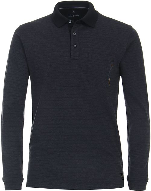 Casa Moda Långärmad Piké Randig Navy Product
