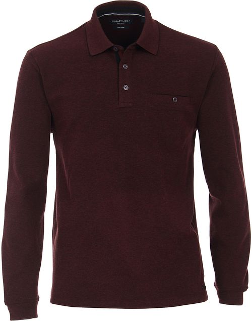 Casa Moda Polo z długim rękawem w kolorze bordowym Product
