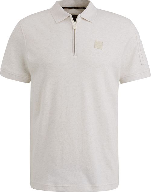 Polo PME Legend half-zip in interlock écru Product