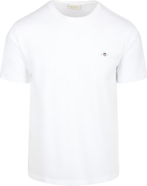 T-shirt GANT Shield con piccolo logo in cotone bianca Product