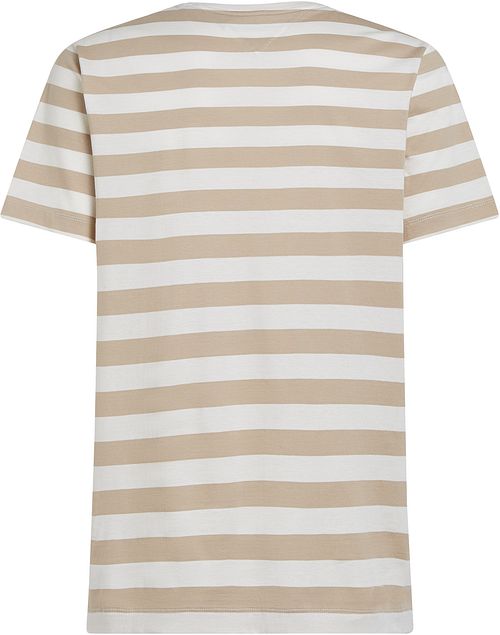 Tommy Hilfiger T-shirt Streep Beige Product / Achterkant