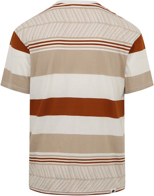 Anerkjendt Kikki T-Shirt de rayas beige Product / Achterkant