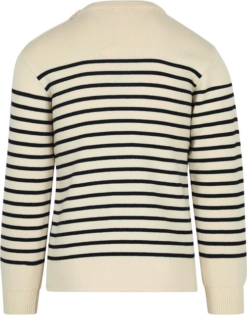 Jersey Armor-Lux Molène de lana a rayas en color ecru Product / Achterkant
