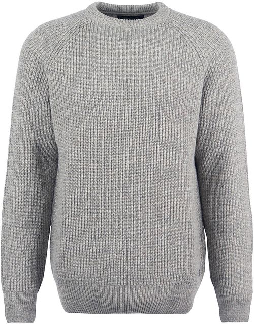 Barbour Pullover Lambswool Knitted Stone Grau Product