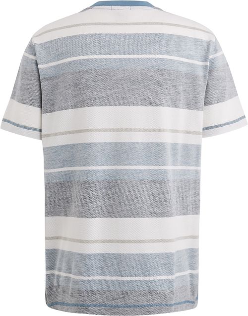 Cast Iron T-shirt Strikket Stribe Blå Product / Achterkant