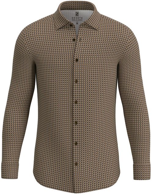 Desoto Skjorte Kent Mønster Brun Product