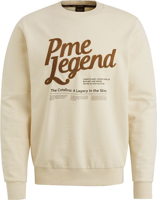 PME Legend Sweater Logo Bone White