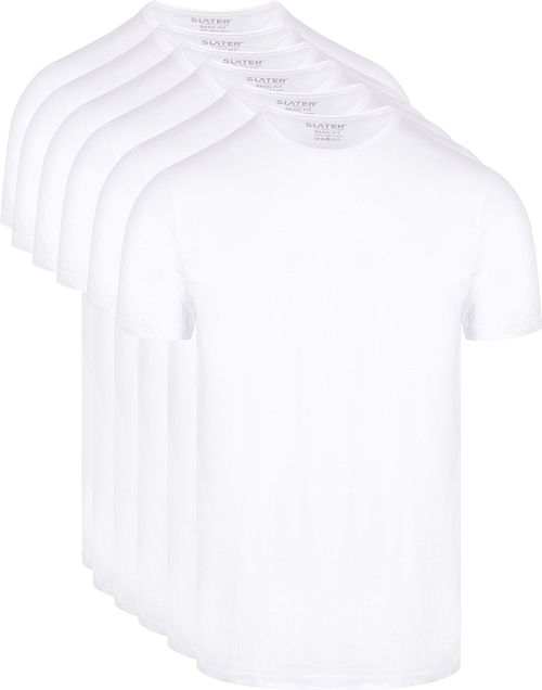 Slater pack de 6 Basic Fit T-Shirt Blanco Product