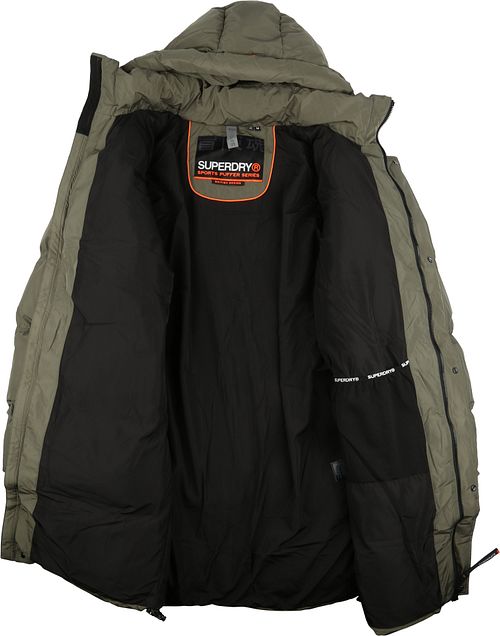 Superdry długa kurtka puchowa z kapturem czarna Product / Detail