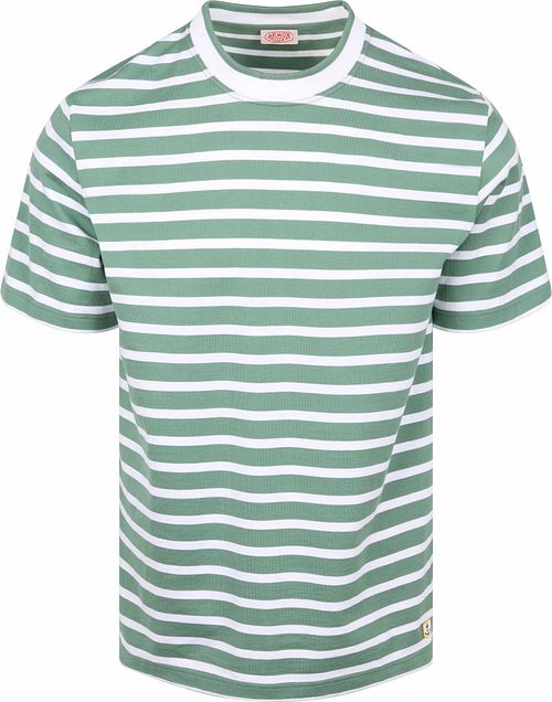 T-shirt Armor-Lux Héritage w paski w kolorze zielonym Product