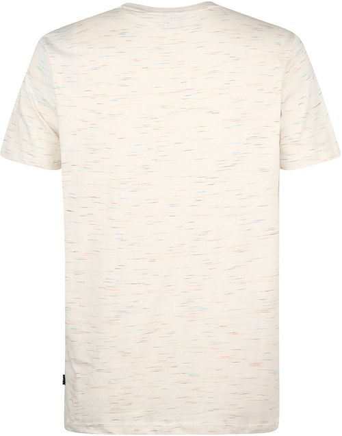 T-Shirt Petrol Sandstone Melange Ecru Product / Achterkant