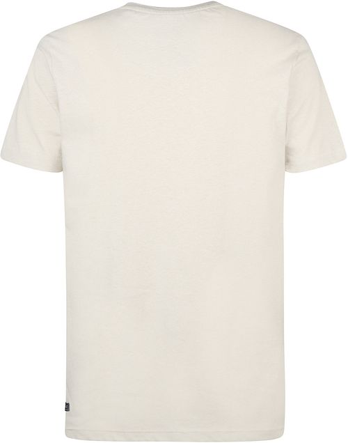 T-Shirt Petrol Viewcrest Melange Ecru Product / Achterkant