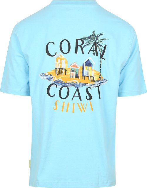 Shiwi T-shirt Finn Korallkust Backprint Ljusblå Product / Achterkant