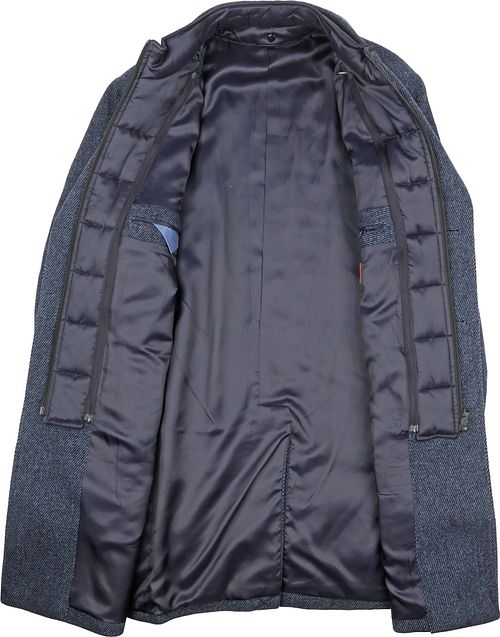 Suitable Abrigo de lana twill azul marino Product / Detail