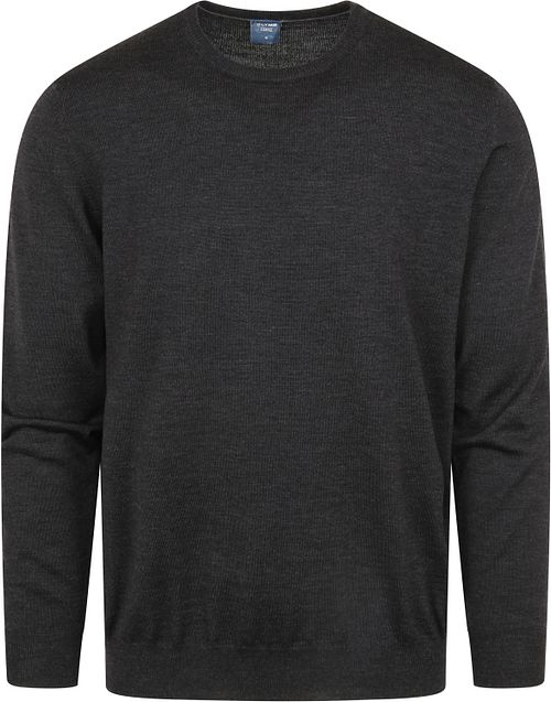 Sweter OLYMP z okrągłym dekoltem, wełna, antracytowy Product