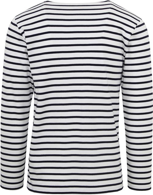 Armor-Lux Sweater Stripes Black White Product / Achterkant