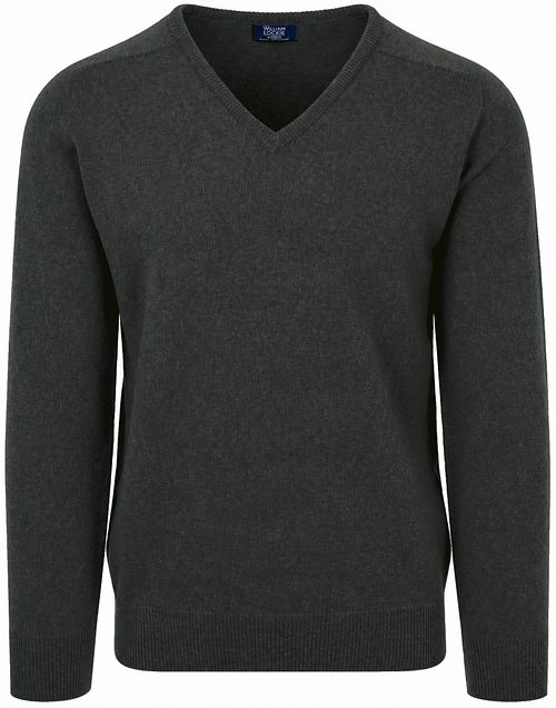 William Lockie V-Neck Lambswool Seaweed