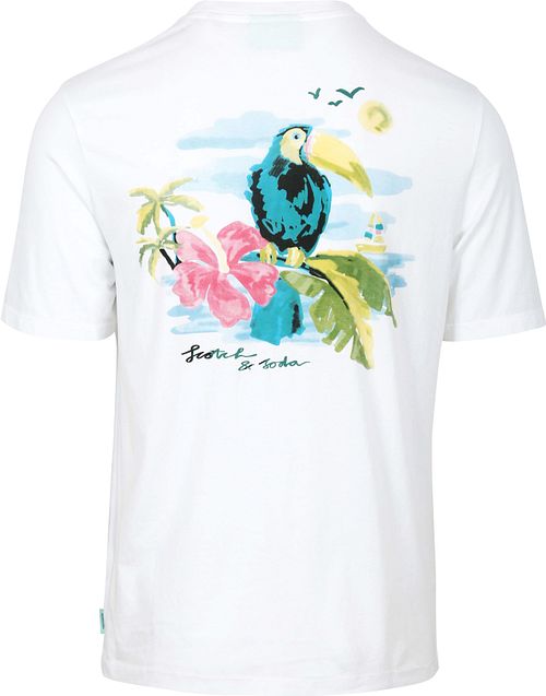 Scotch & Soda T-Shirt Backprint Wit Product / Achterkant