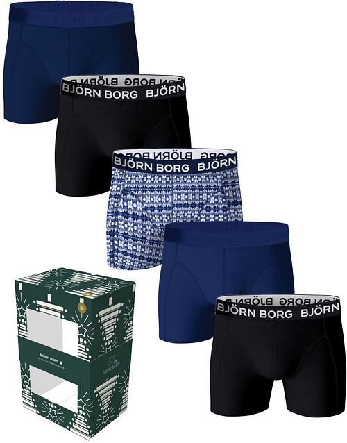 Björn Borg Boxershorts Cotton Stretch 5-Pack Blauw Product