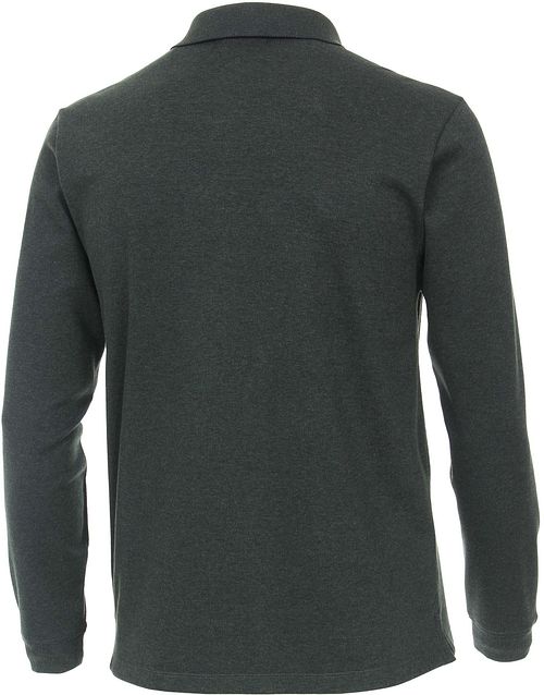 Polo CASAMODA LS verde oscuro Product / Achterkant