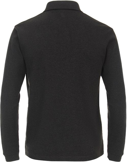 Polo CASAMODA de manga larga en antracita Product / Achterkant