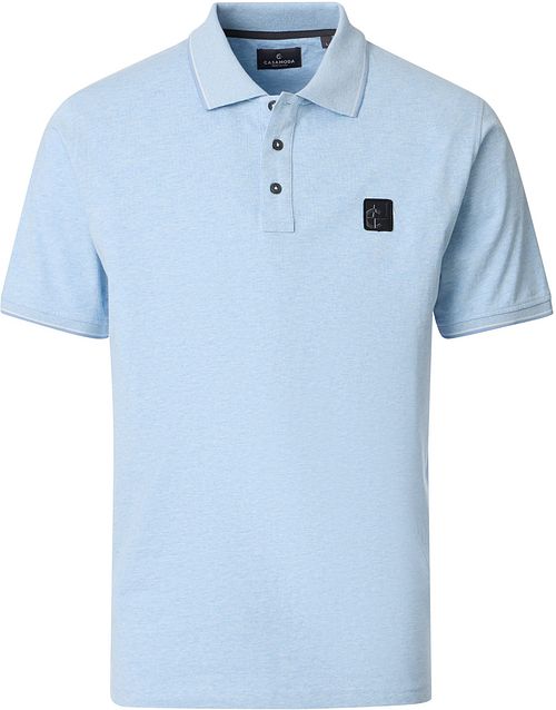Koszulka polo CASAMODA Jersey Tipping w kolorze błękitnym Product
