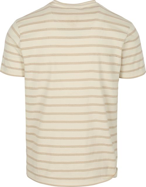 Camiseta No-Excess de cuello redondo con rayas jacquard Product / Achterkant