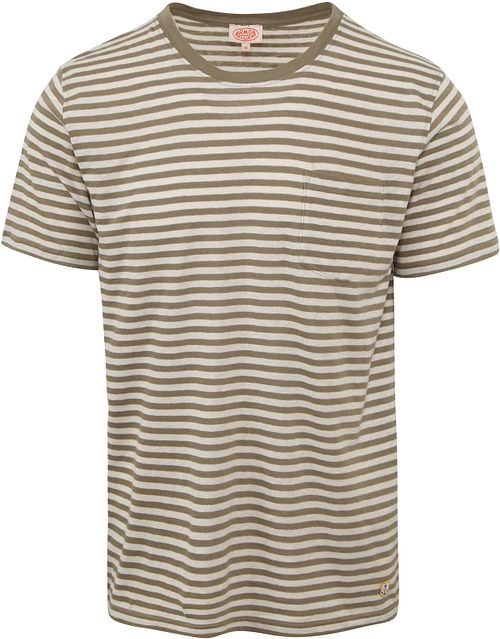 T-Shirt de lino a rayas Armor-Lux verde Product