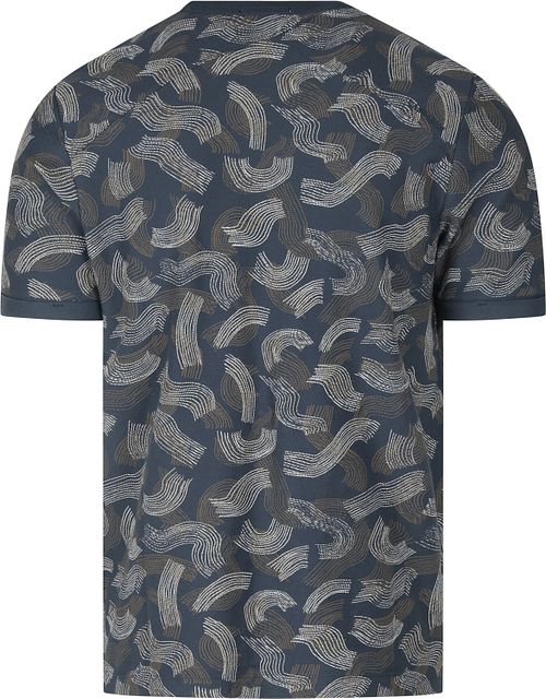 Cast Iron T-skjorte Mørkeblå Print Product / Achterkant