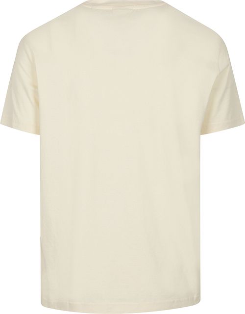 Gant T-shirt Graphic Logo Ecru Product / Achterkant