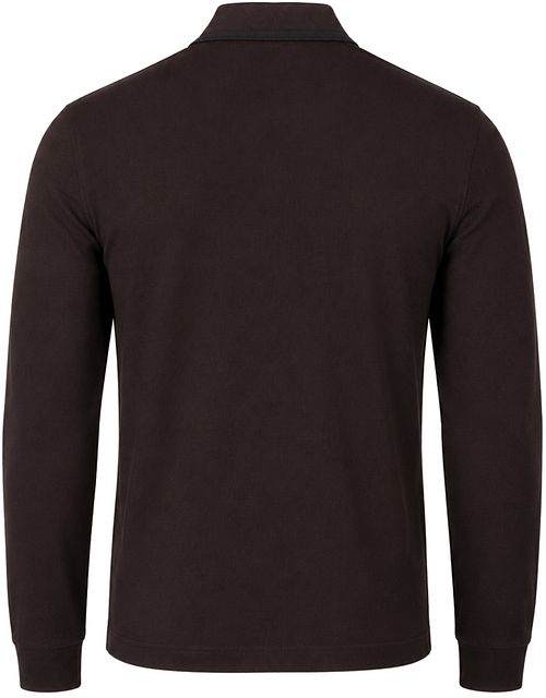 Polo de manga larga Fred Perry en marrón 86C Product / Achterkant