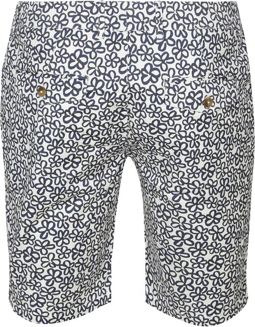 Blue Industry Shorts M8 Blomster Mørkeblå Product / Achterkant