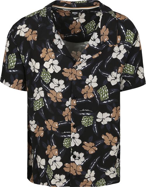 BOSS Camicia da spiaggia a fiori nera Product