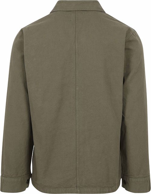 Colorful Standard Overshirt Olijfgroen Product / Achterkant