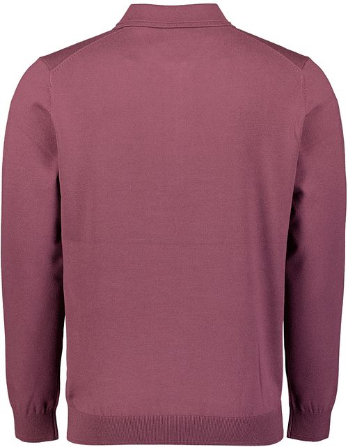 Sweter No Excess z kołnierzykiem polo w kolorze bordowym Product / Achterkant
